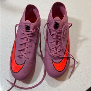 Nike ZM VAPOR 16 PRO FG Pink and Red Soccer Cleats